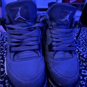 Jordan 4’s Kids Sneakers - Gray and Black